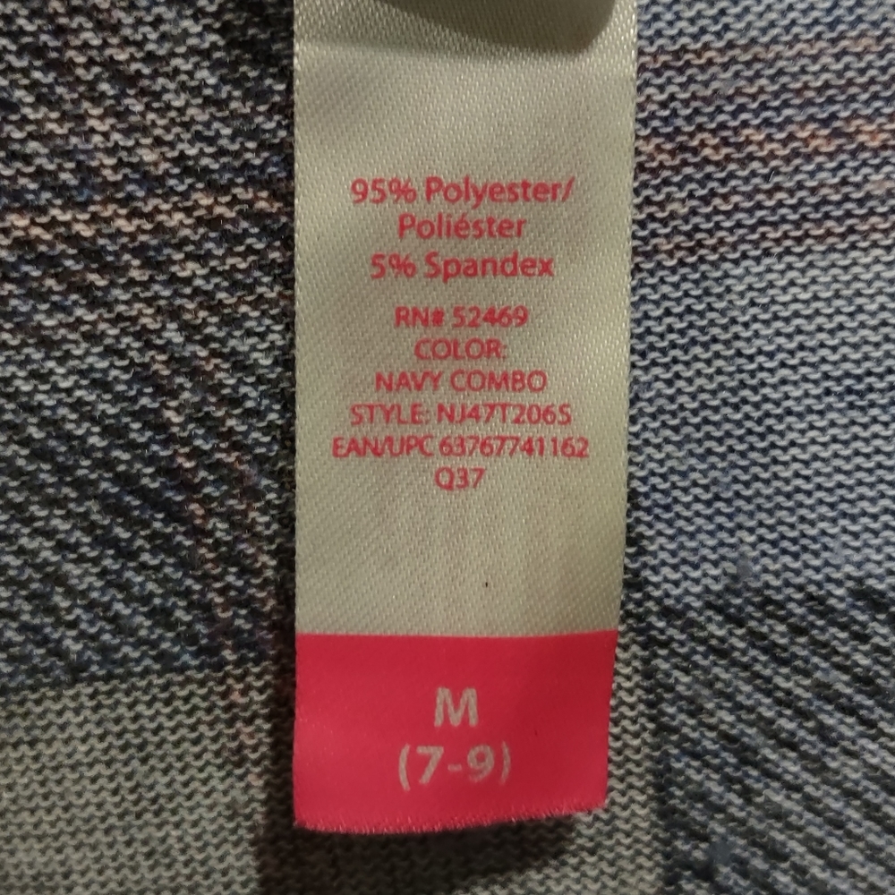 Plaid 3/4 Sleeve No Boundaries Top Size M (7-9) - Picture 5 of 5